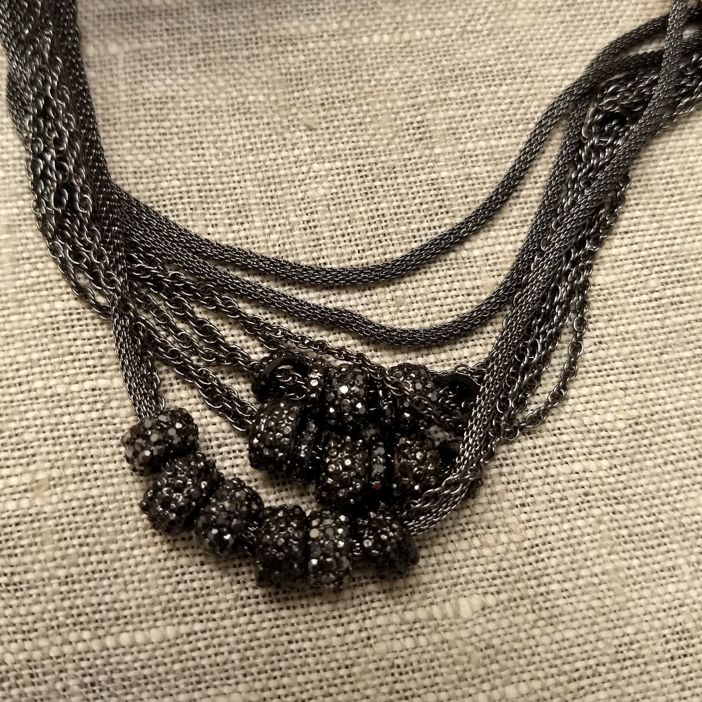 Talbot's silver toned strand necklace